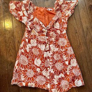 Madewell Floral Mini  Dress Size 8